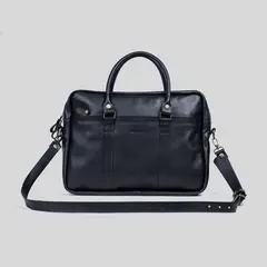 TRAUKO - Maletín Unisex Cuero Negro Zurich