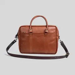 TRAUKO - Maletín Unisex Cuero Cognac Zurich