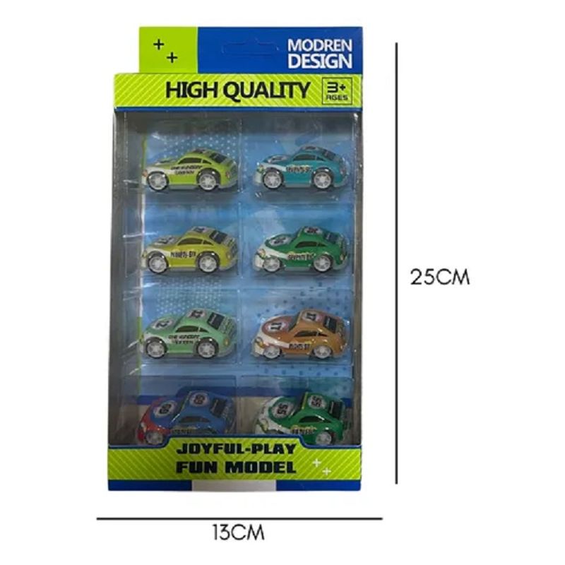 GENERICO - Autos de juguetes con diseños pack 8 Rally Blister
