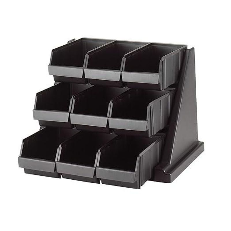 CAMBRO - RACK CONDIMENTOS 9 COMPARTIMIENTOS NEGRO - Negro