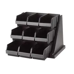 CAMBRO - RACK CONDIMENTOS 9 COMPARTIMIENTOS NEGRO - Negro