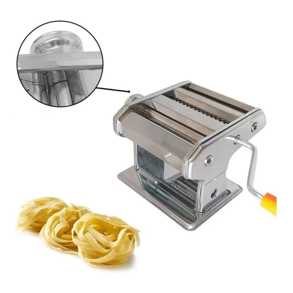 GENERICO - Maquina Manual De Pastas Acero Inoxidable Color Plateado