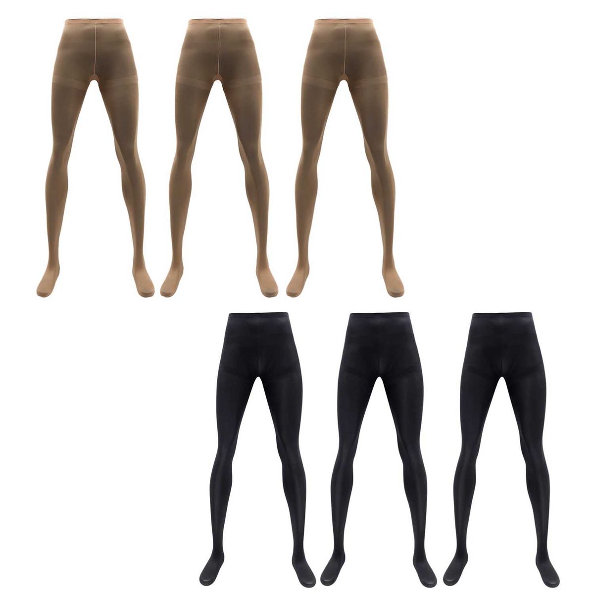 GIOVACCHINO - Pack de 6 Panty Semi Transparente Control Superior Premium Mujer