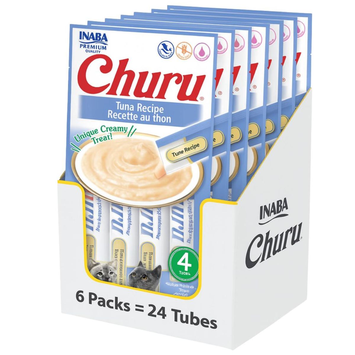 INABA - Churu Cat Atún 14g x4 - Pack 6 Unidades