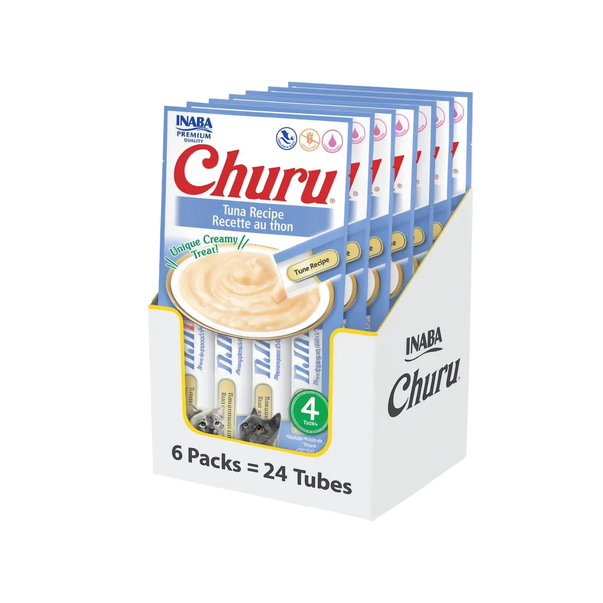 INABA - Churu Cat Atún 14g x4 - Pack 6 Unidades