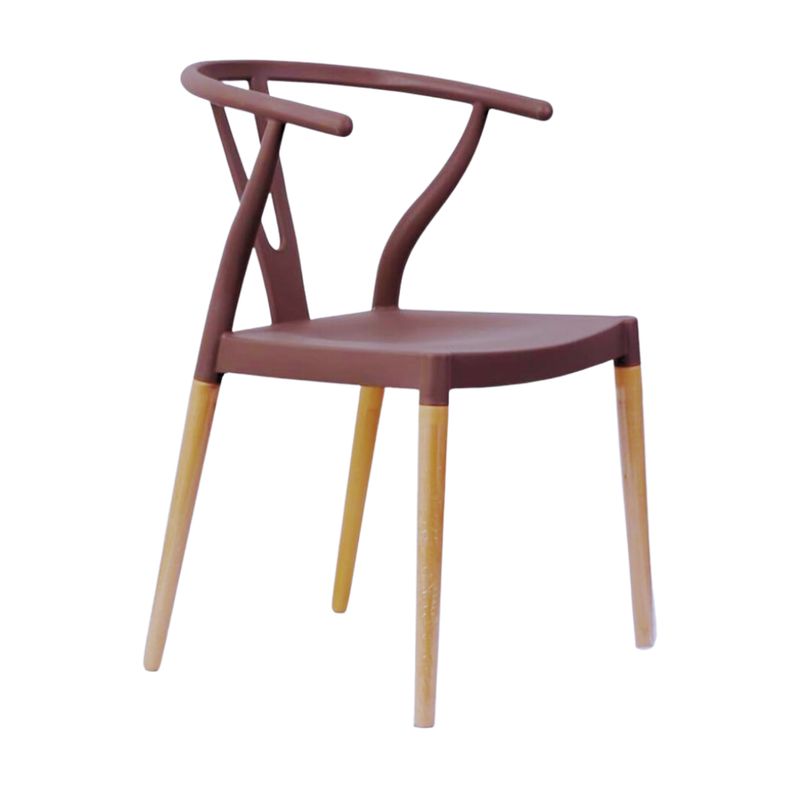 PANDALINO - Silla Wishbone - Moderna y Resistente - Marron