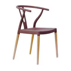PANDALINO - Silla Wishbone - Moderna y Resistente - Marron