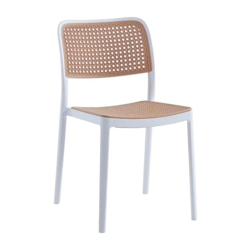 PANDALINO - Silla de comedor Feronia  apilable de alta resistencia - Blanco