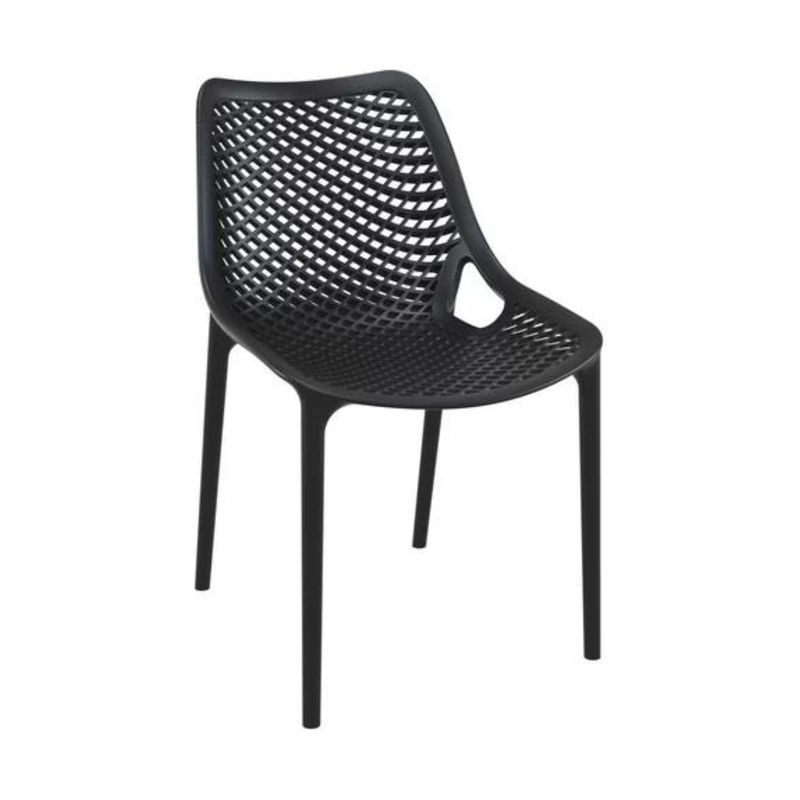 PANDALINO - Silla Bardo Exterior - Resistente y Elegante para tu Terraza - Negro