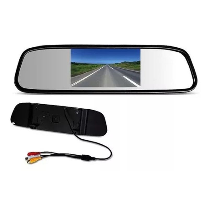 GENERICO - Espejo monitor mas camara de retroceso para autos