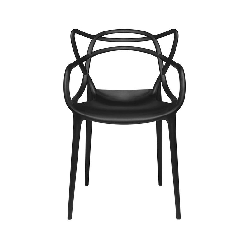 PANDALINO - Silla de comedor Masters  diseño apilable y de alto trafico - Negro