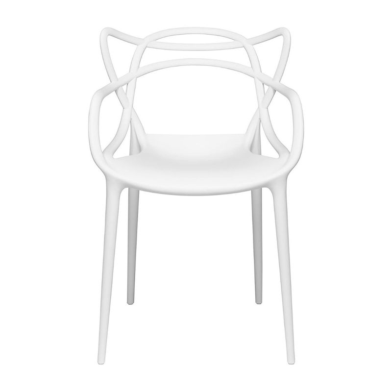 PANDALINO - Silla de comedor Masters  diseño apilable y de alto trafico - Blanco