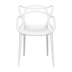 PANDALINO - Silla de comedor Masters diseño apilable y de alto trafico - Blanco