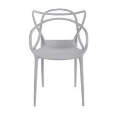PANDALINO - Silla de comedor Masters diseño apilable y de alto trafico - Gris
