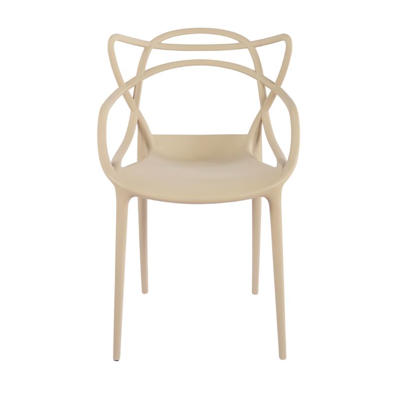 PANDALINO - Silla de comedor Masters  diseño apilable y de alto trafico - Beige
