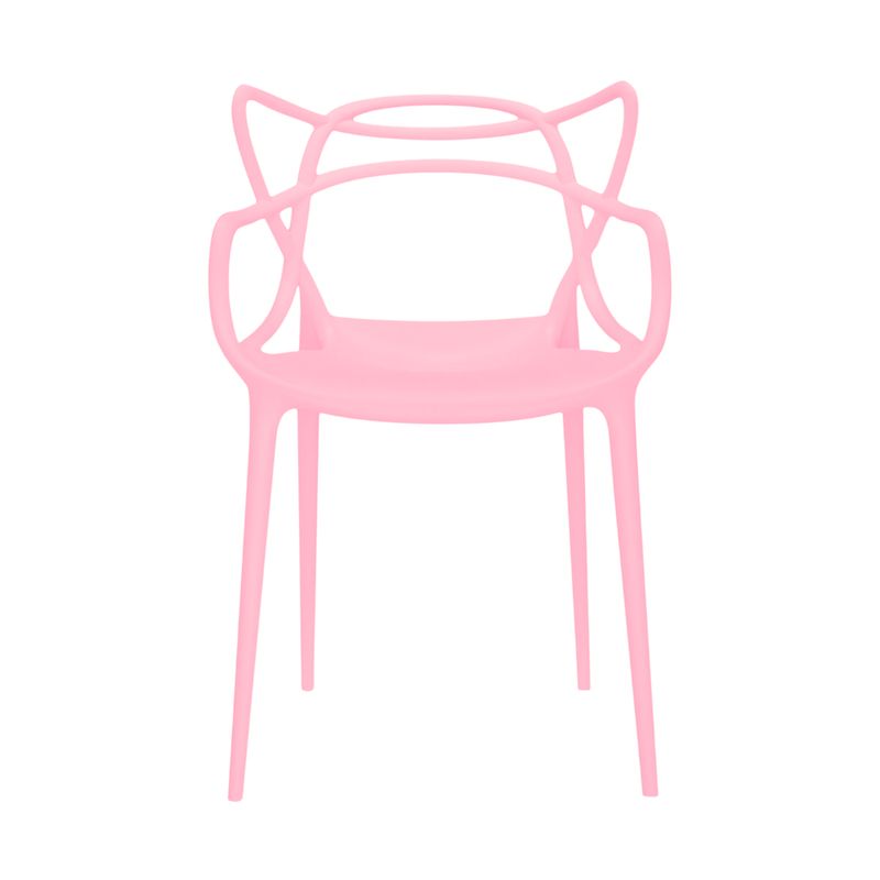 PANDALINO - Silla de comedor Masters  diseño apilable y de alto trafico - Rosa