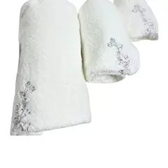 BOHEMIK - Pack TOALLAS ROYAL TOUCH.GRAY, 1 unidad de cada tamaño