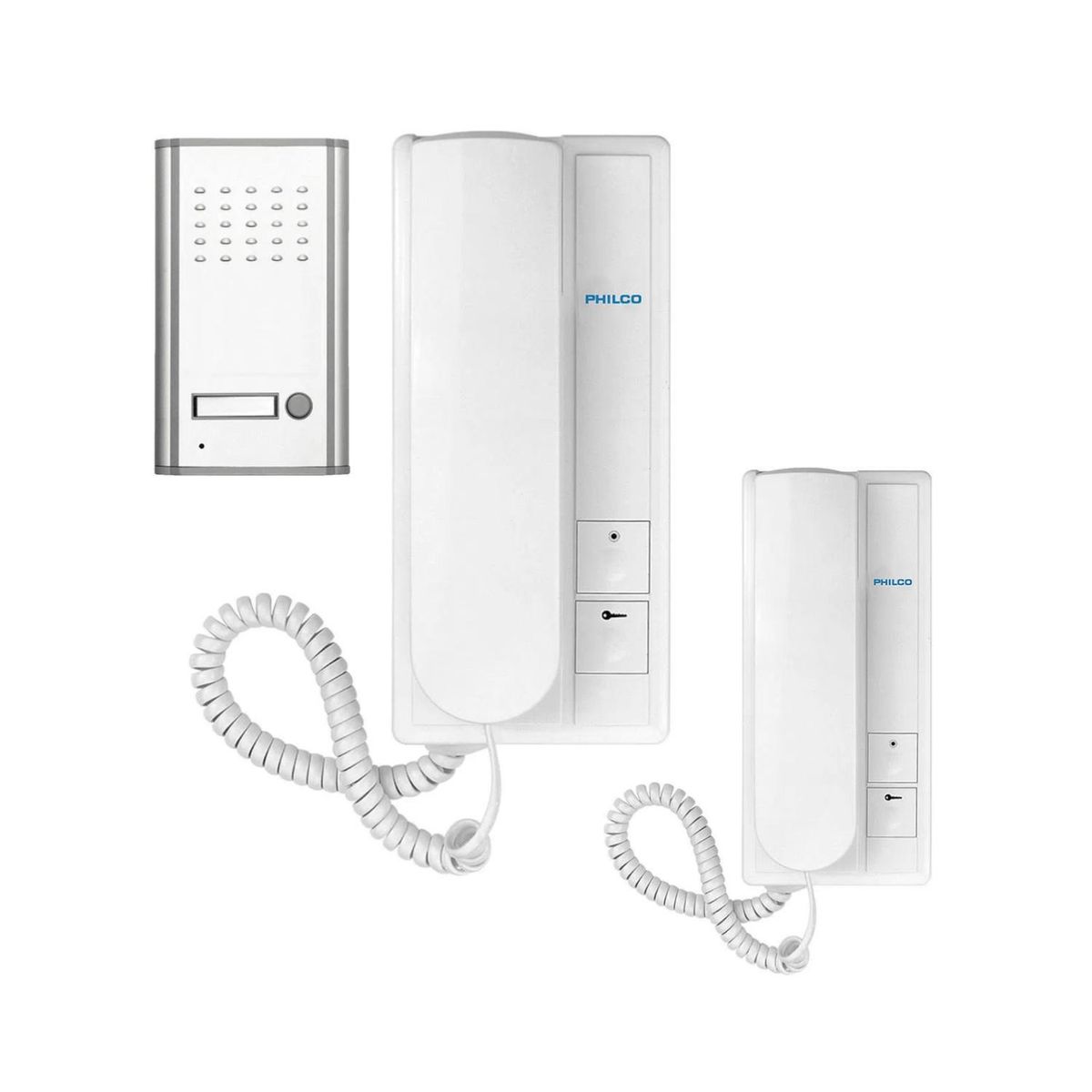 PHILCO - Kit Timbre Portero Llamada Electrico Alambrico 2 Citofono Philco