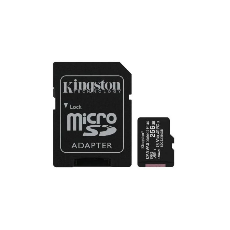 KINGSTON - Tarjeta De Memoria Micro Sd 256Gb Clase 10 Con Adaptador SD