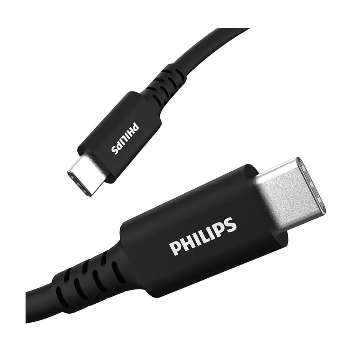PHILIPS - Cable USB C A USB C LED 120cm Negro DLPC9100B71 Philips