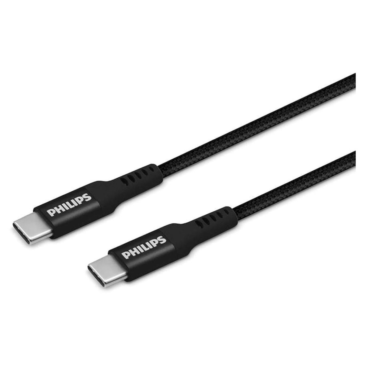 PHILIPS - Cable USB C A USB C LED 120cm Negro DLPC9100B71 Philips