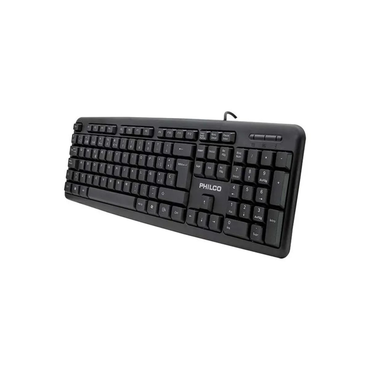 PHILCO - Teclado Inalambrico USB Español 105Teclas Negro W601N Philco