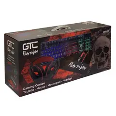 GTC - PACK gamer Teclado + Mouse + Audifono + Padmouse CBG-021