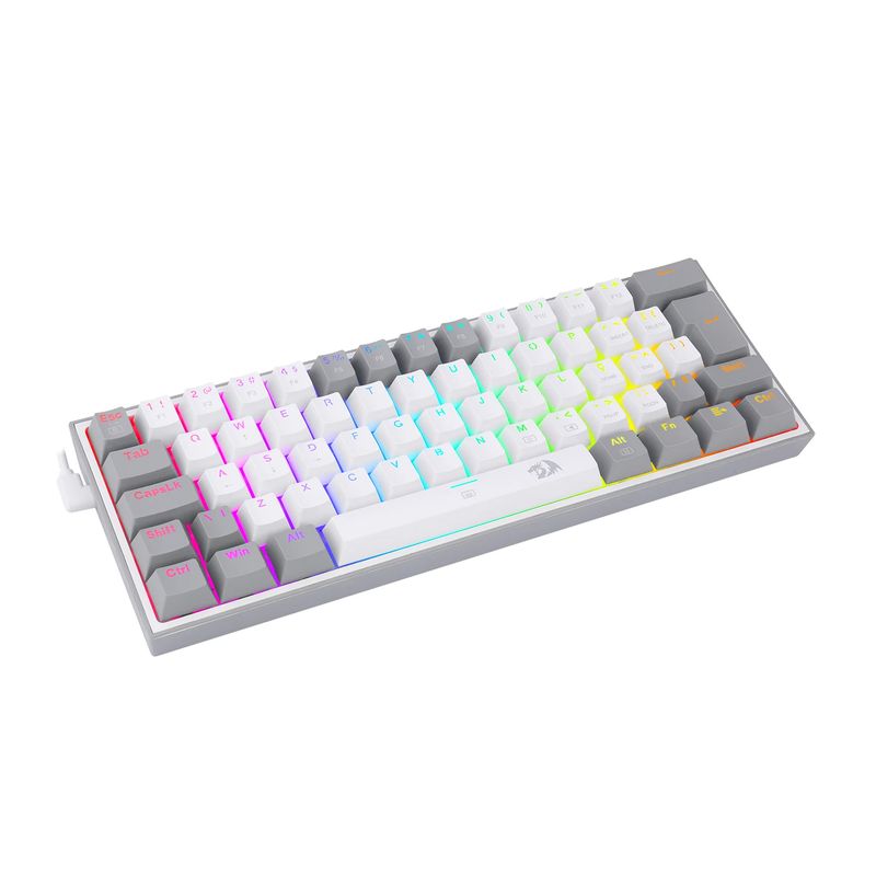 REDRAGON - Teclado Gamer Redragon K617 Fizz RGB WhiteGrey