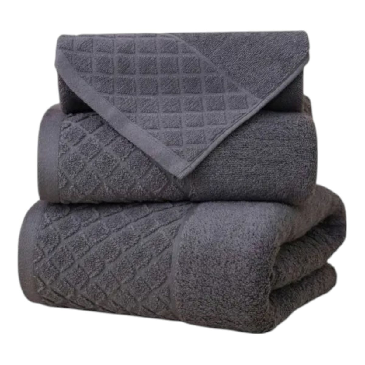 GENERICO - Toalla Extra Grande 100140cm 100% Algodon Color Gris Liso