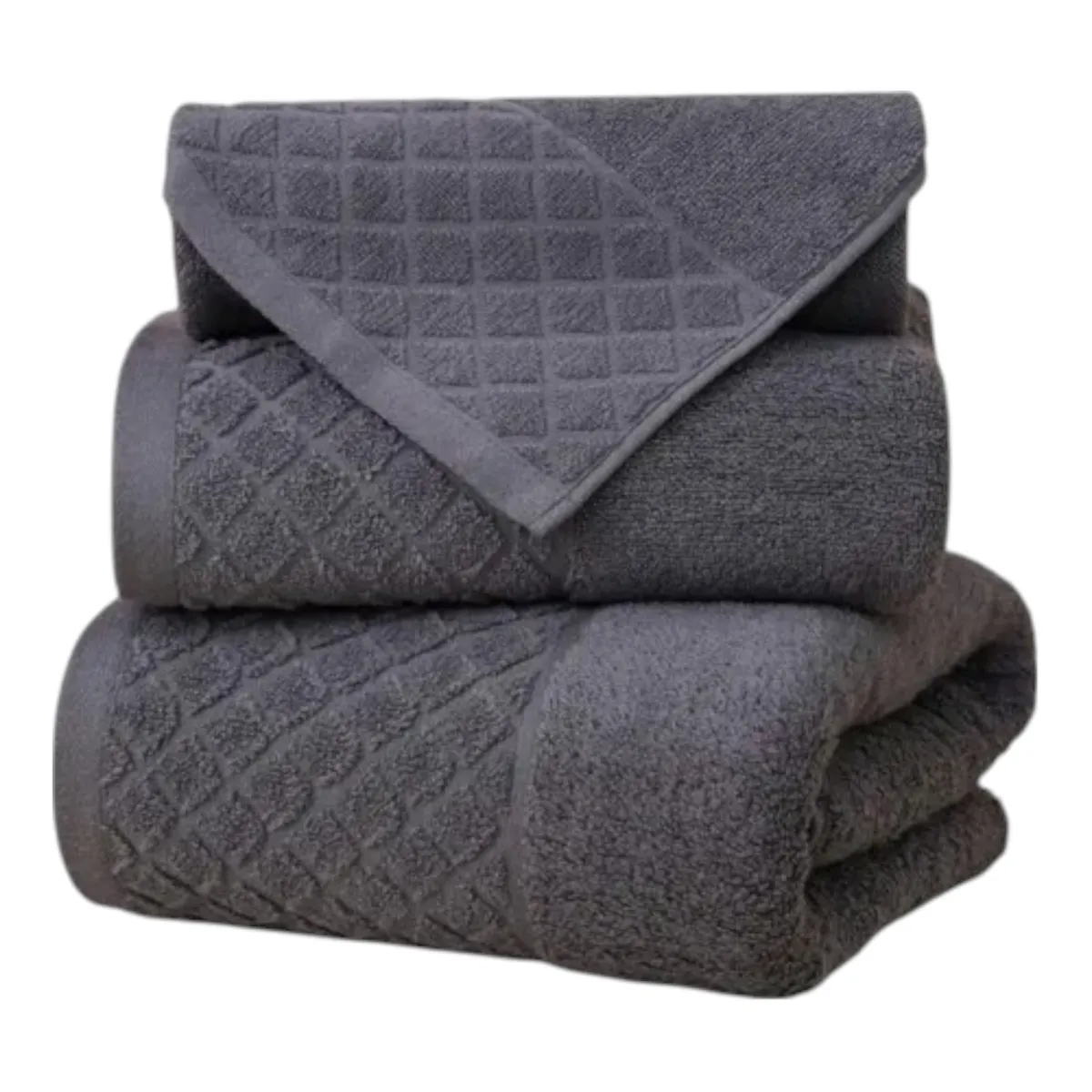 GENERICO - Toalla Extra Grande 100140cm 100% Algodon Color Gris Liso