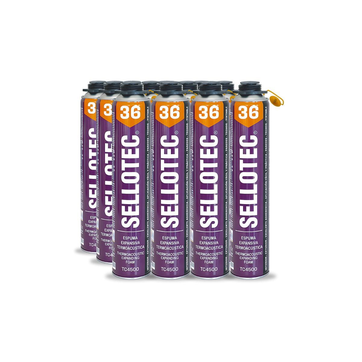 GENERICO - 12und Espuma De Poliuretano Proyectado Sellotec 750ml