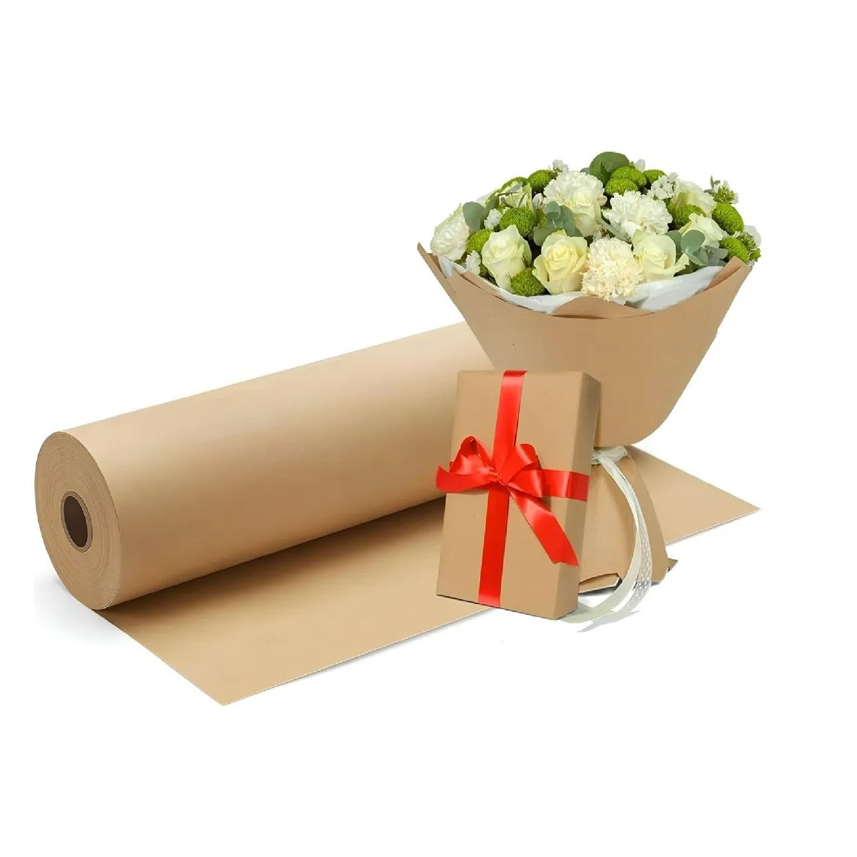 Rollo Papel Rollo Papel Kraft Rollo Papel Embalaje 40x230mts Rollo De Papel Kraft Para Manualidades, marca PASTELERIUSCL - Foto Principal