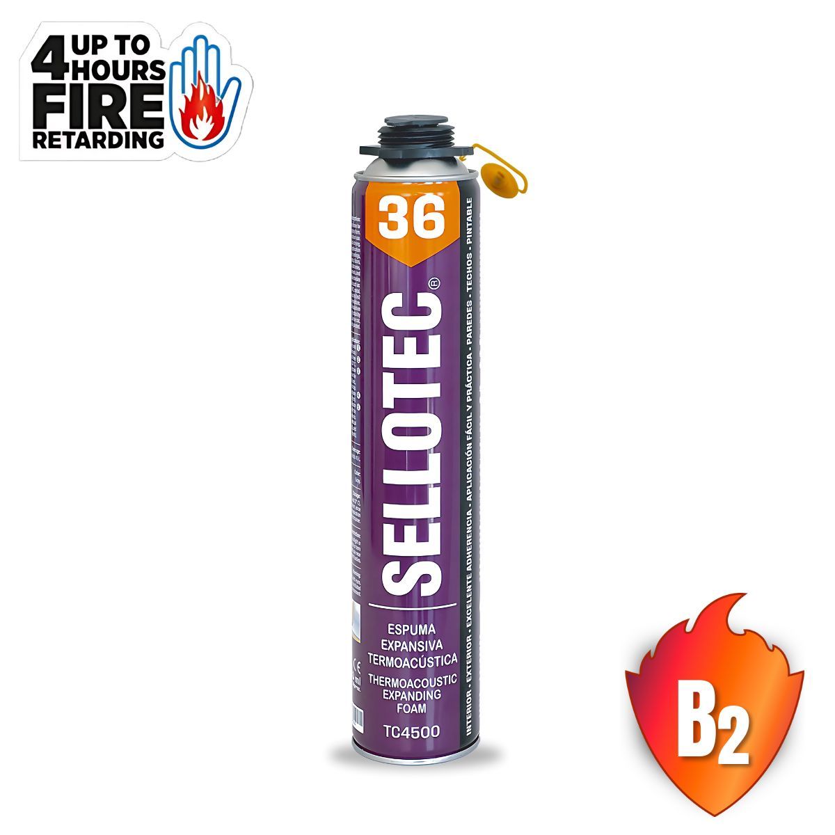 GENERICO - Espuma de poliuretano Proyectado termoacústica 750ml Sellotec