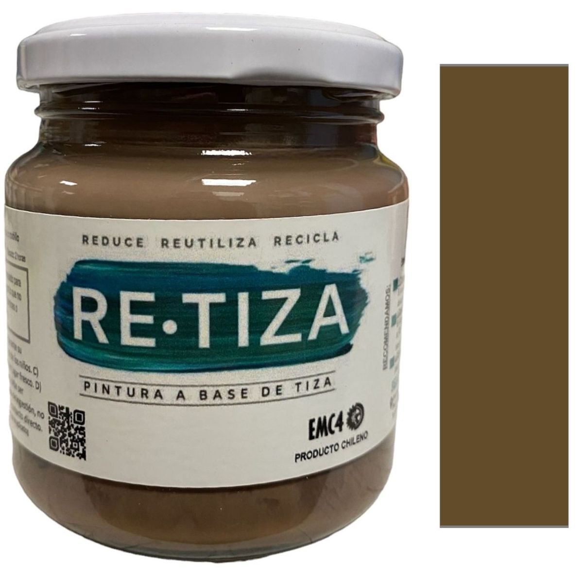 RETIZA - Pintura Tizada/Vintage MARRON INTENSO 250 grs base agua mate