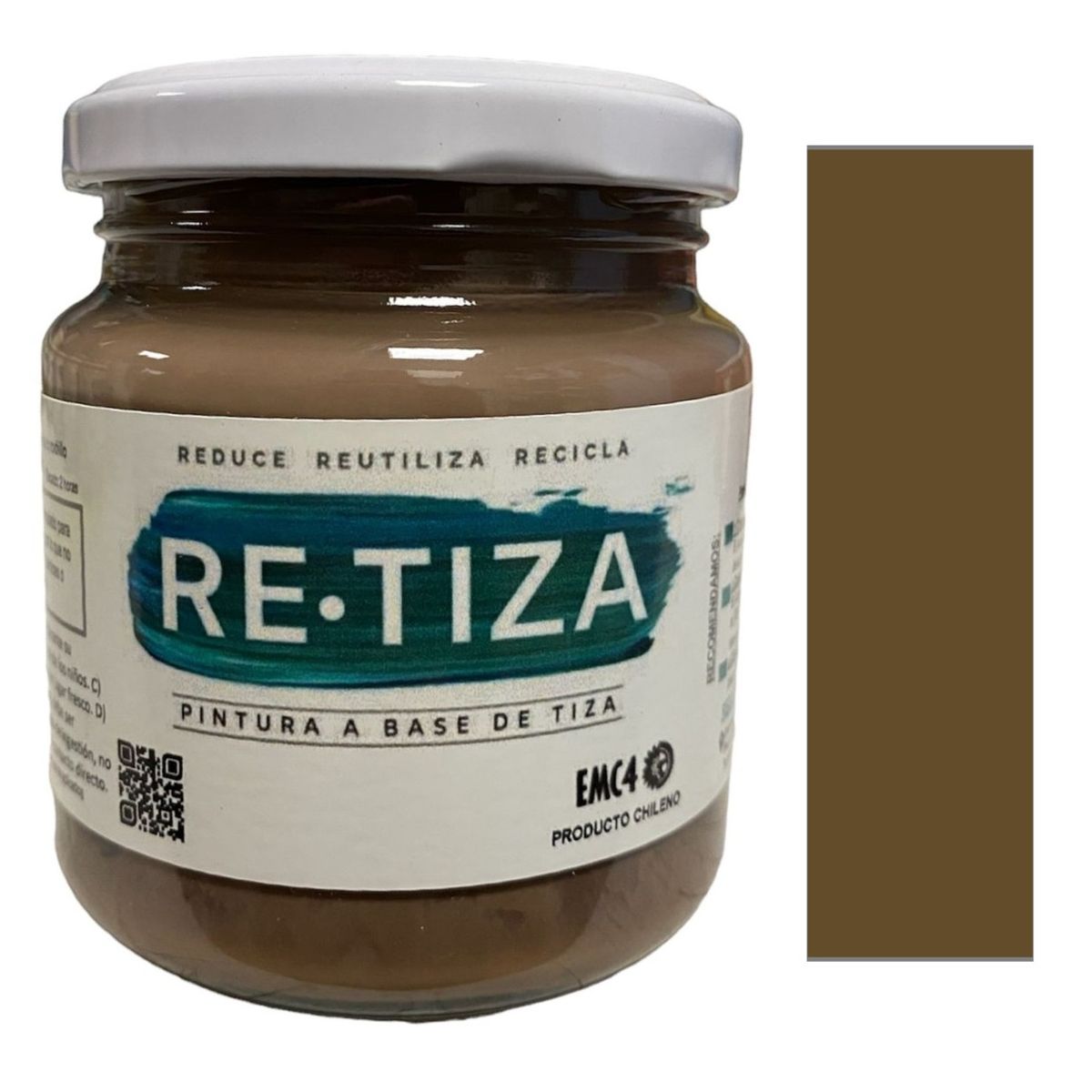 RETIZA - Pintura Tizada/Vintage MARRON INTENSO 250 grs base agua mate