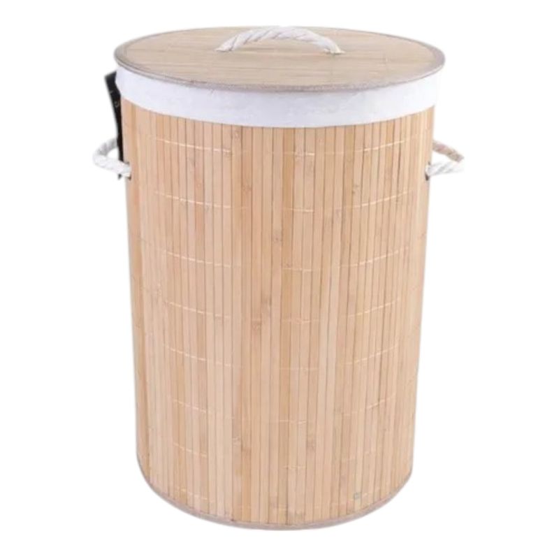 GENERICO - Canasto De Ropa Elegante Y De Excelente Calidad Color Beige Circular