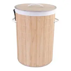 GENERICO - Canasto De Ropa Elegante Y De Excelente Calidad Color Beige Circular