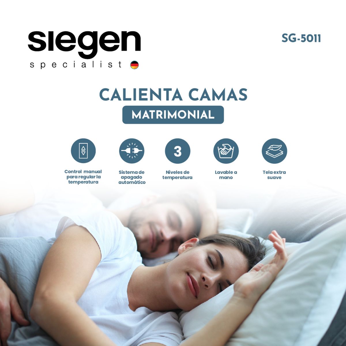 SIEGEN - Calientacama Matrimonial SG-5011