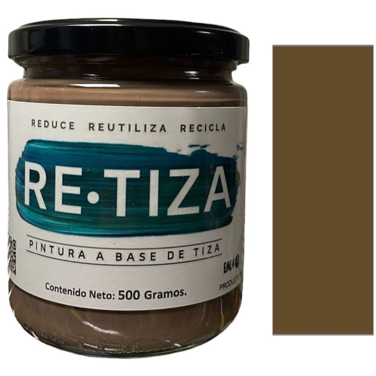 RETIZA - Pintura Tizada/Vintage MARRON INTENSO 500 grs base agua mate