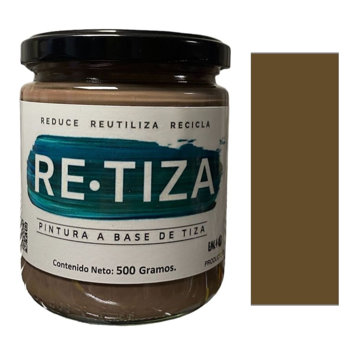 RETIZA - Pintura Tizada/Vintage MARRON INTENSO 500 grs base agua mate