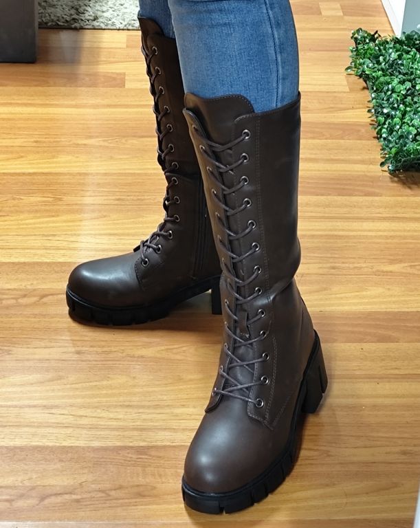 Bota para Dama con  Plataforma M489 Cafe 35
