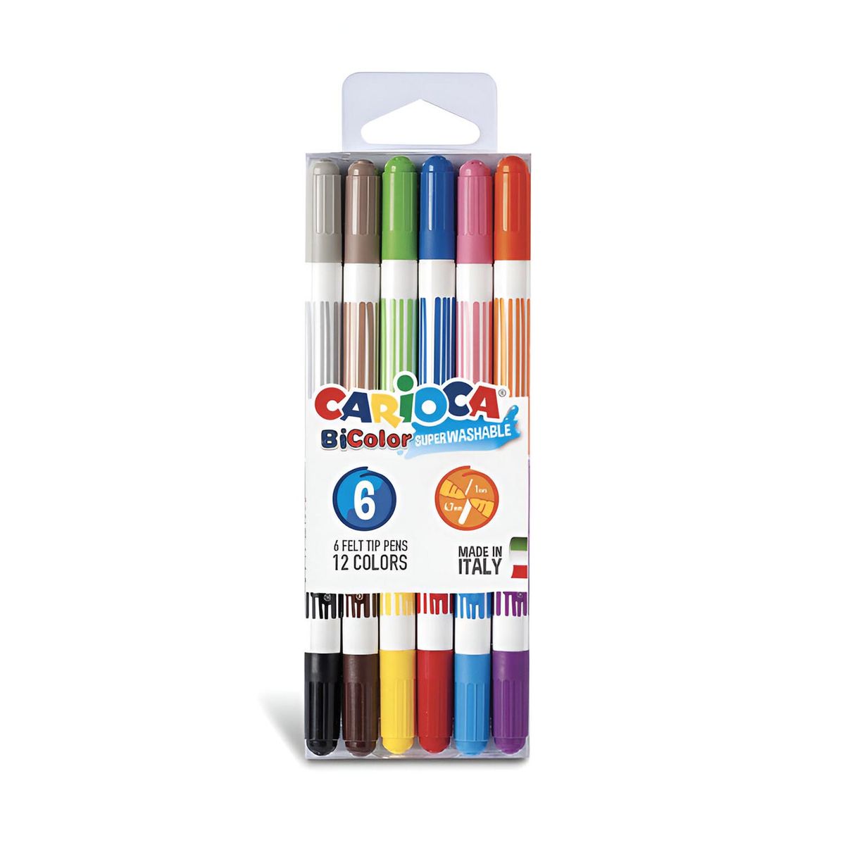CARIOCA - Plumones Bi-Color Carioca 6/12 Colores