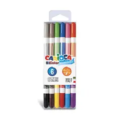 CARIOCA - Plumones Bi-Color 612 Colores