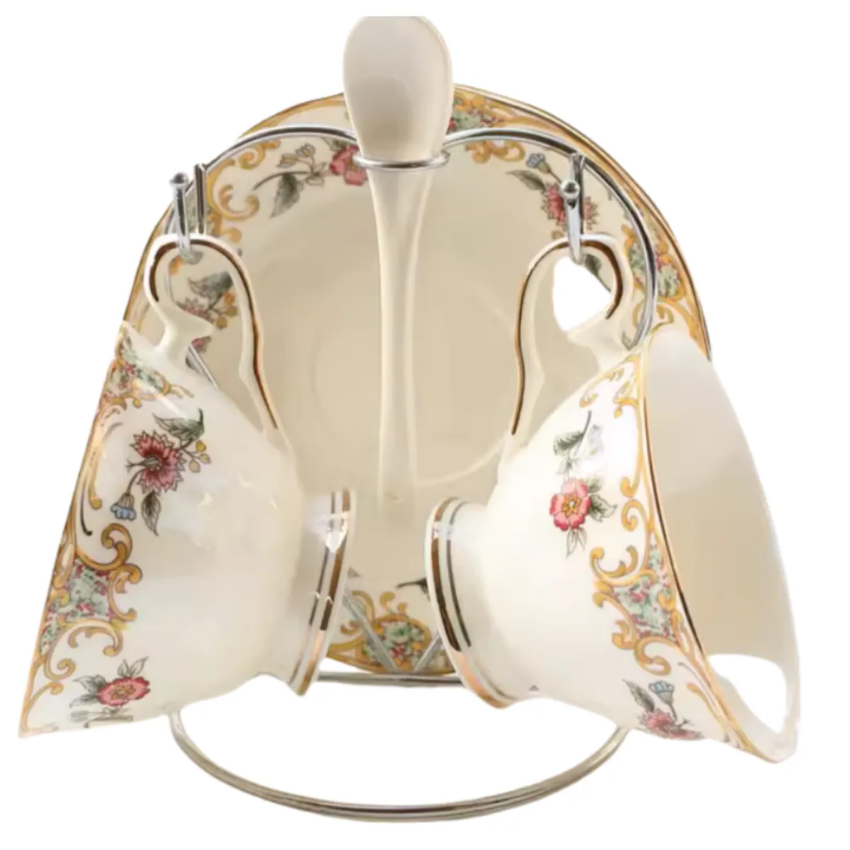 GENERAC - Regalo navidad Par Tazas Porcelana De 7 Piezas Estilo Británico Ziai