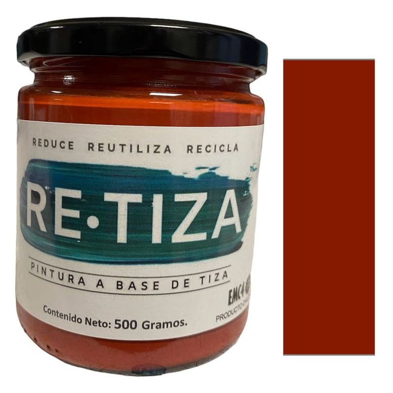 RETIZA - ROJO QUEMADO-TINTO 500 Grs. Pintura Tizada/Vintage base agua mate