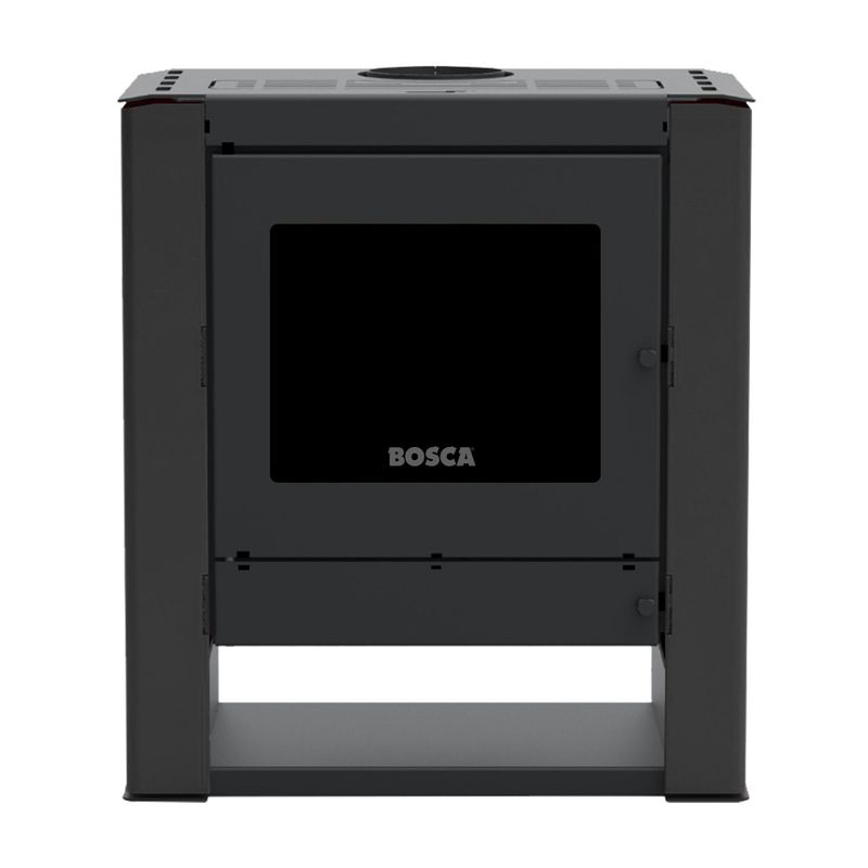 BOSCA - Estufa a leña Gold 500 Black Vision Charcoal