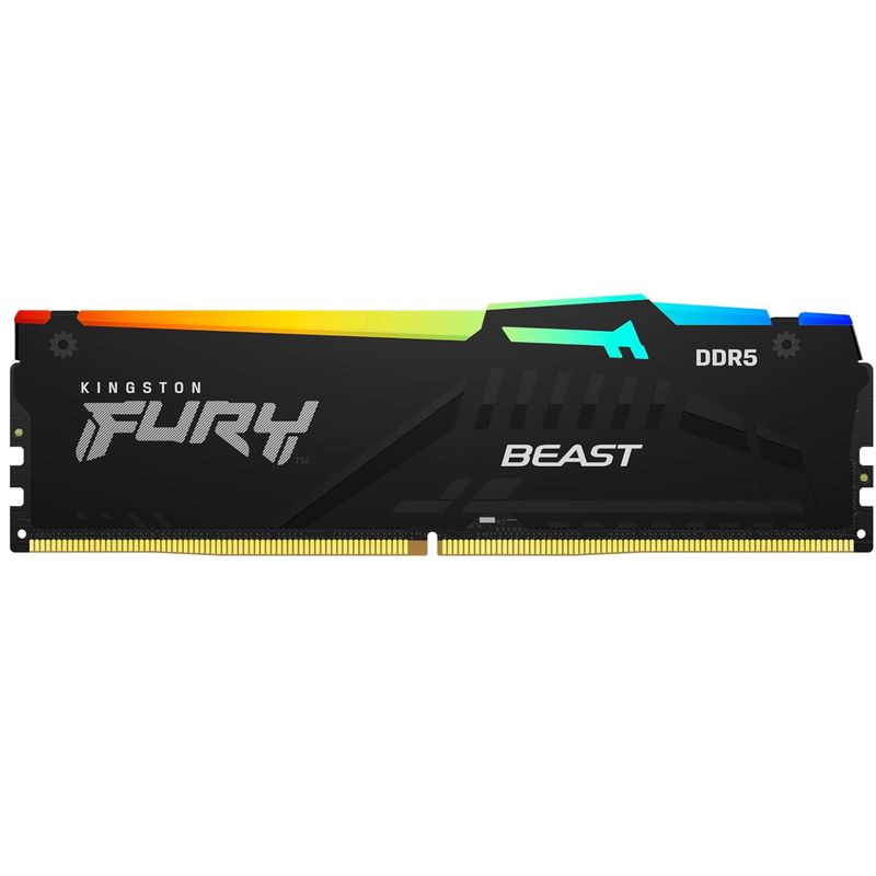 KINGSTON - DIMM 32 GB - DDR5 5600 MHZ - Kingston FURY Beast Black RGB - Intel XMP