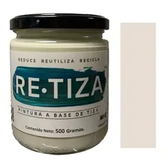 RETIZA - BLANCO CRUDO 500 Grs. Pintura Tizada/Vintage base agua mate