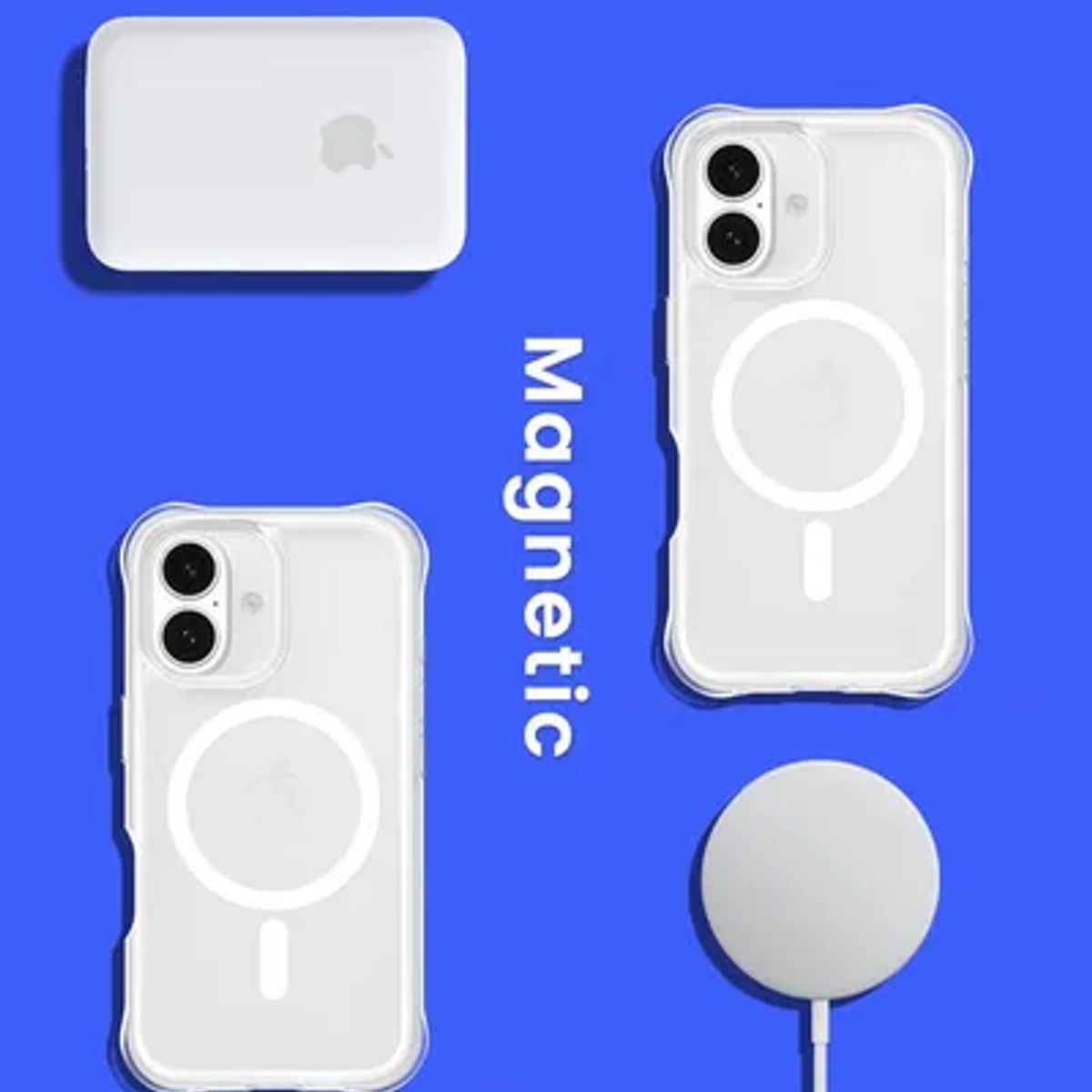 COMPUTECH - Carcasa Antigolpes Magnética Para Magsafe iPhone 16 (6.1 ) - Transparente Premium