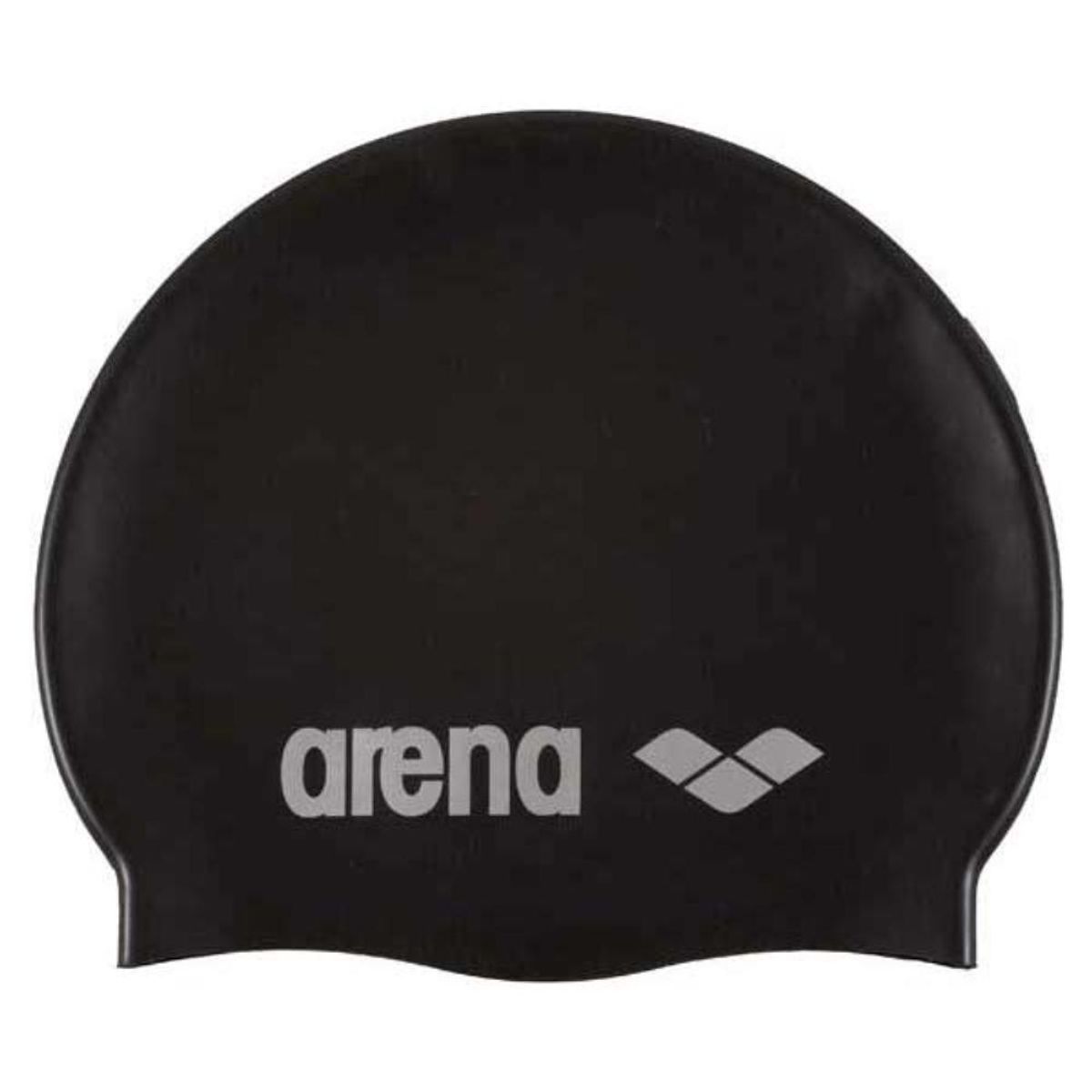 ARENA - Gorro De Natación Classic Silicone Black Gris